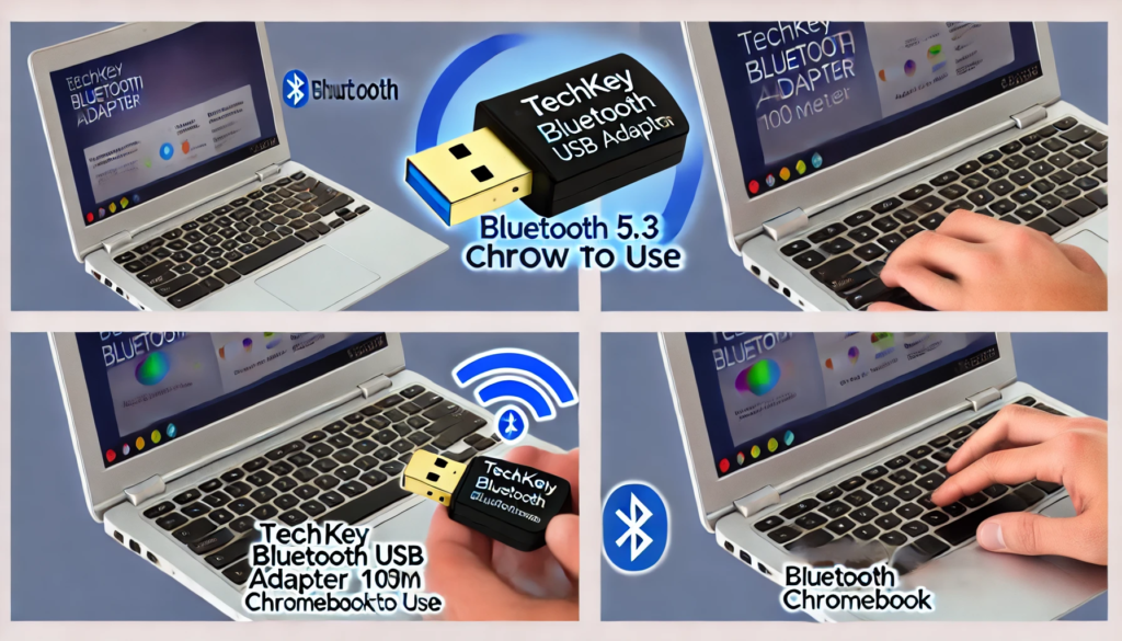 techkey bluetooth 5.3 driver 100m chromebook how to use​