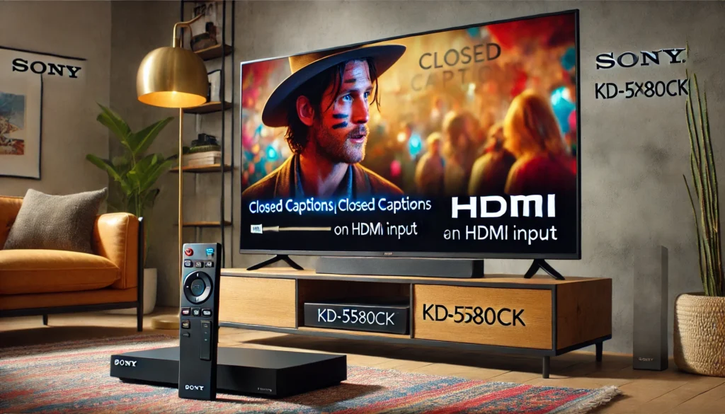 KD 55X80CK closed caption on HDMI ports